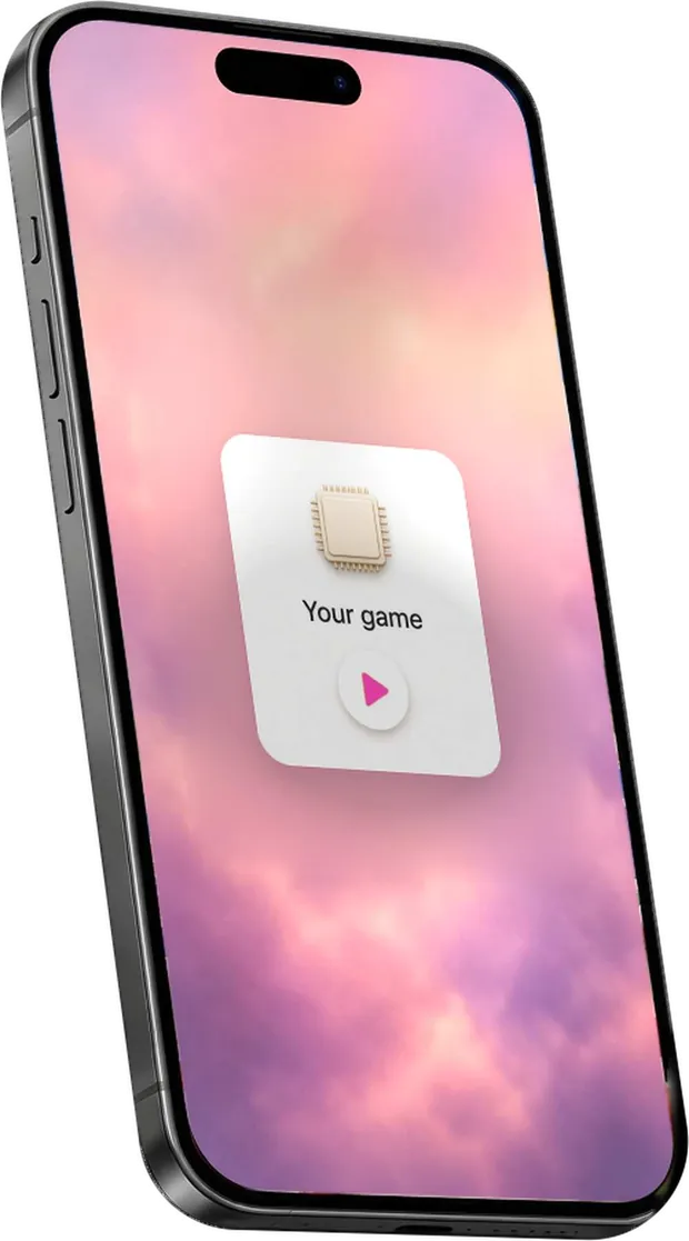 A phone showing a game built with the Red Atlas engine